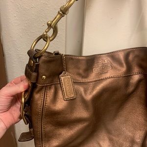 Beautiful color 🤎. COACH* bronze hobo bag! Great shape!